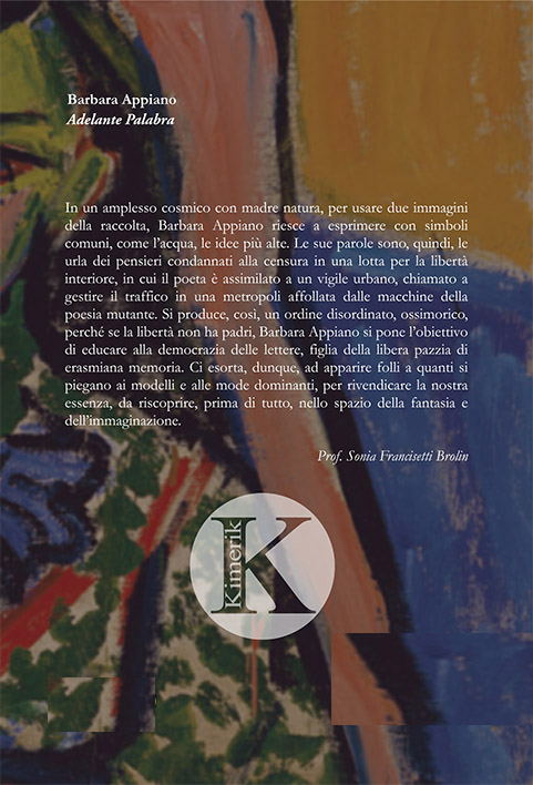 Quarta di copertina di Adelante Palabra